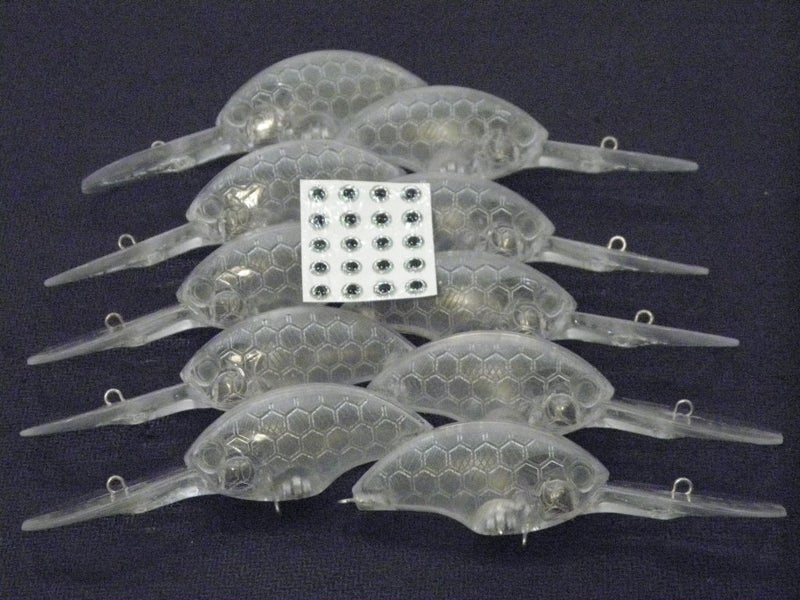 wLure 10 Blank Unpainted Deep Diver Crankbait Fishing Lures with Free Eyes UPC733 - Image 3